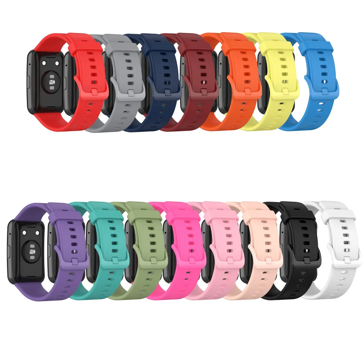 BStrap Silicone remienok na Huawei Watch Fit red/silver