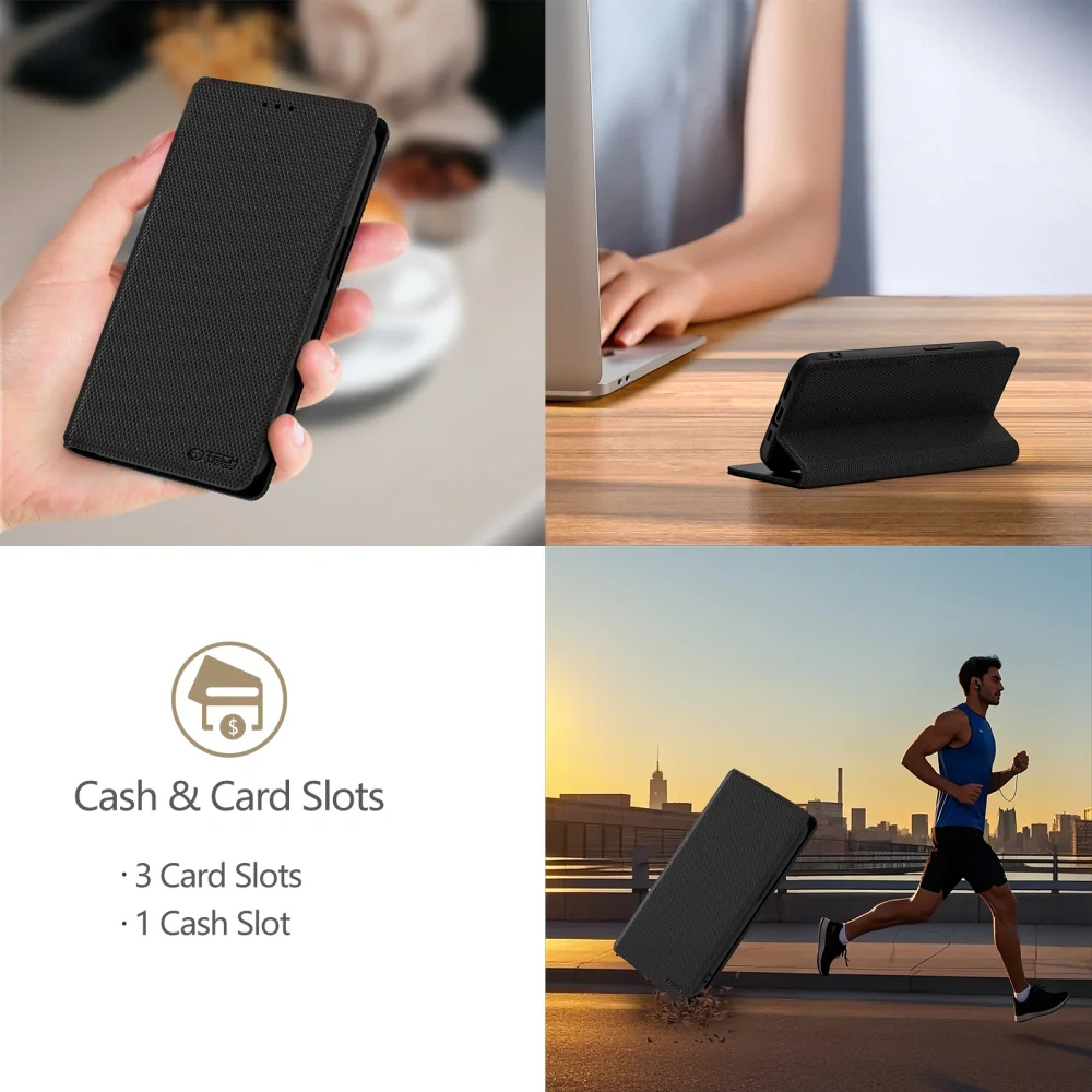 Tech-Protect Wallet RS knižkové puzdro na Samsung Galaxy A56 5G, čiern e