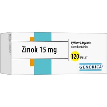 GENERICA Zinok 15 mg 1×120 tbl, výživový doplnok
