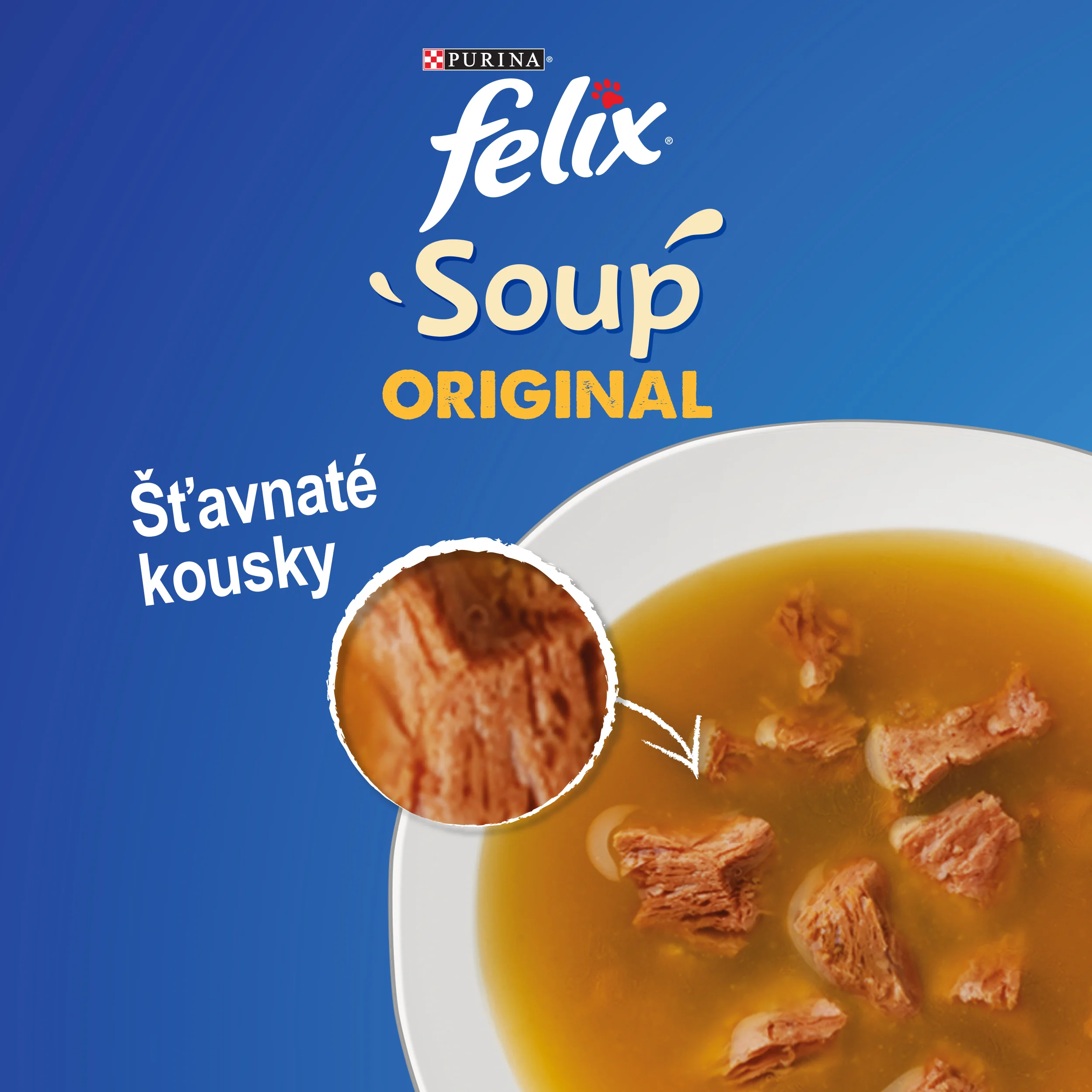 Felix Soup polievky pre mačky treska, tuniak, platesa 6×48 g 6×48 g, polievky pre mačky
