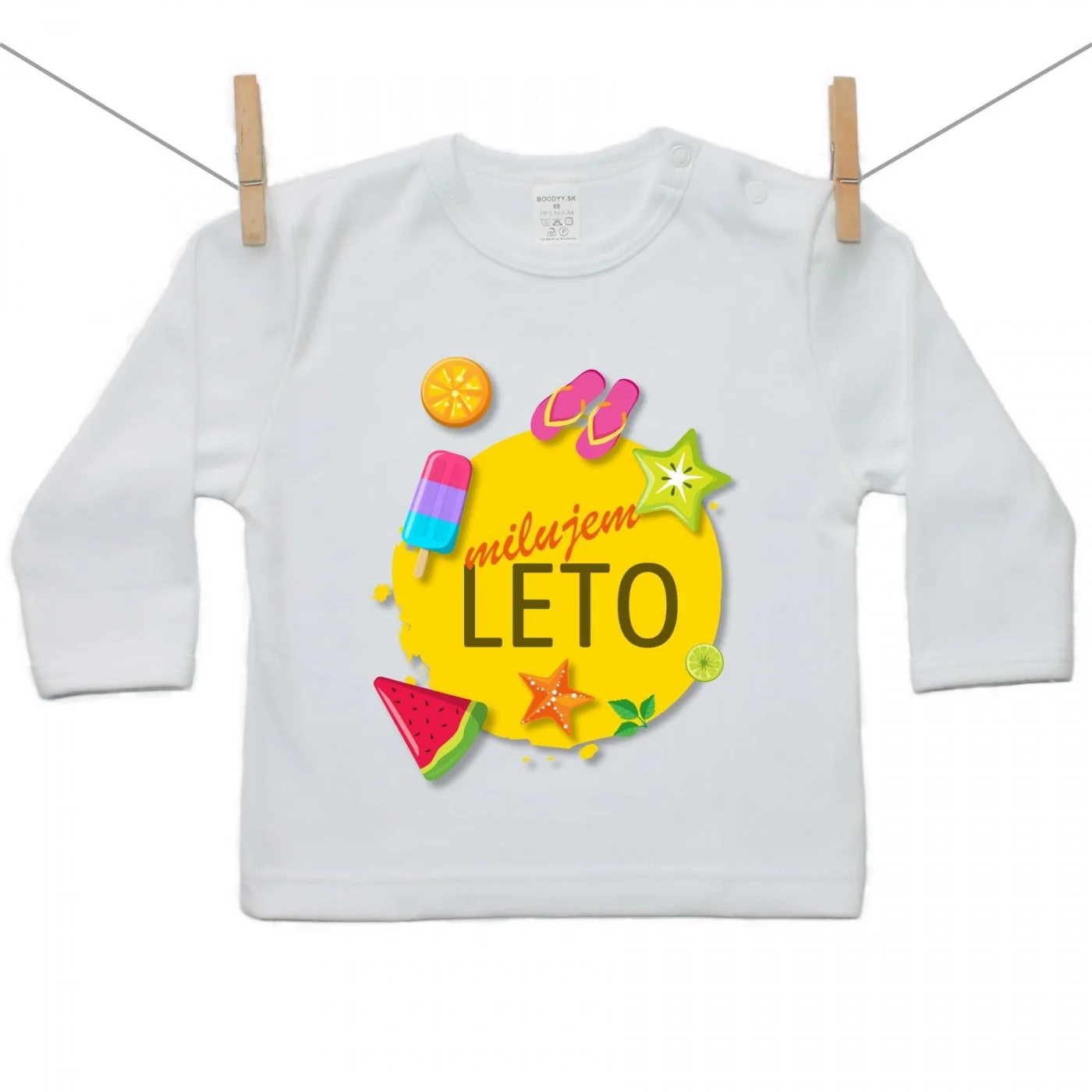 Boodyy Tričko s dlhým rukávom Milujem leto Veľkosť: 134