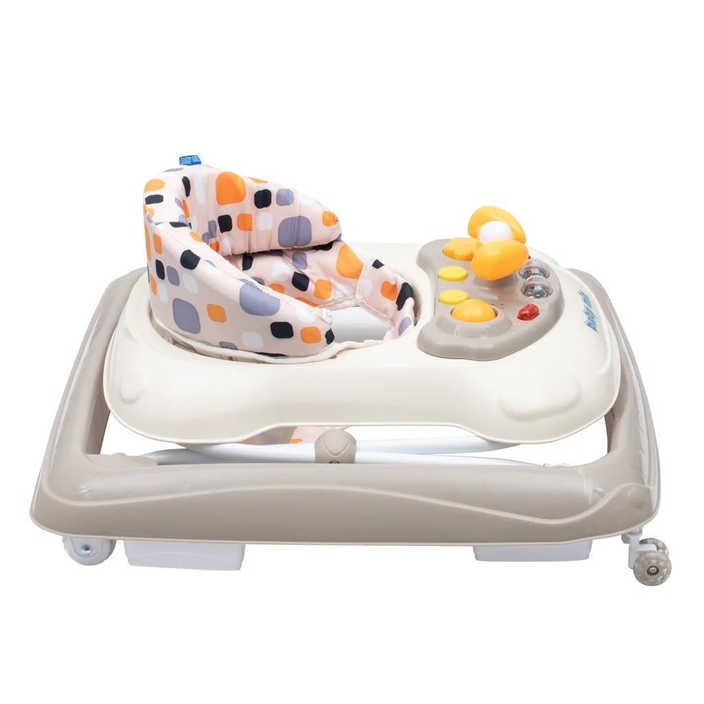 Detské chodítko Baby Mix s volantom a silikónovými kolieskami