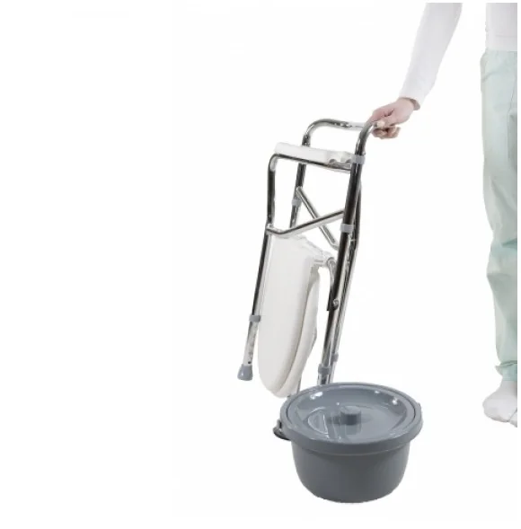 Nepojazdné toaletné WC kreslo s nastaviteľnou výškou FS-894, 43 53 cm