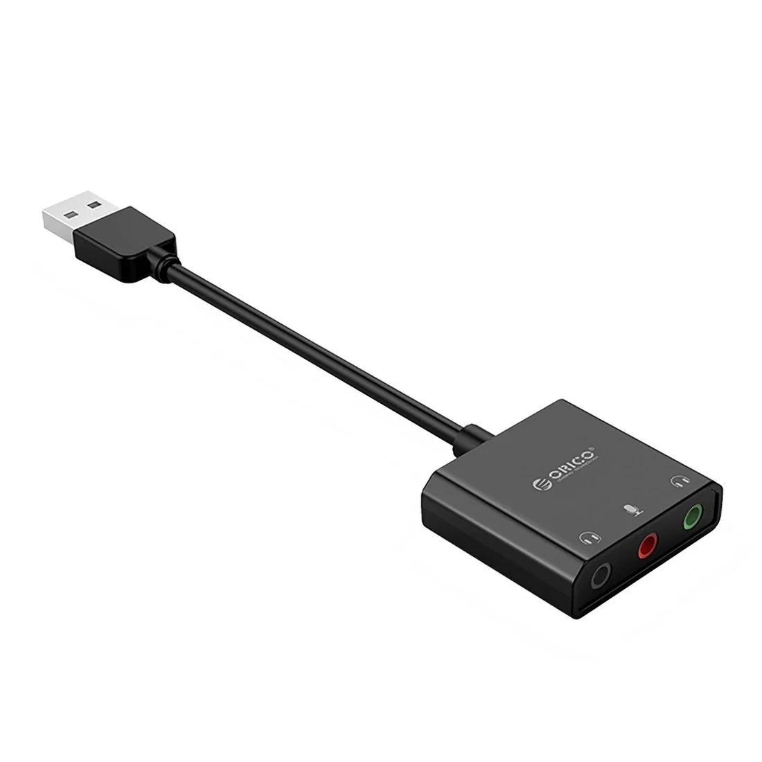 Orico SKT3 externá zvuková karta USB 2.0 / 3x 3.5mm jack, čierna