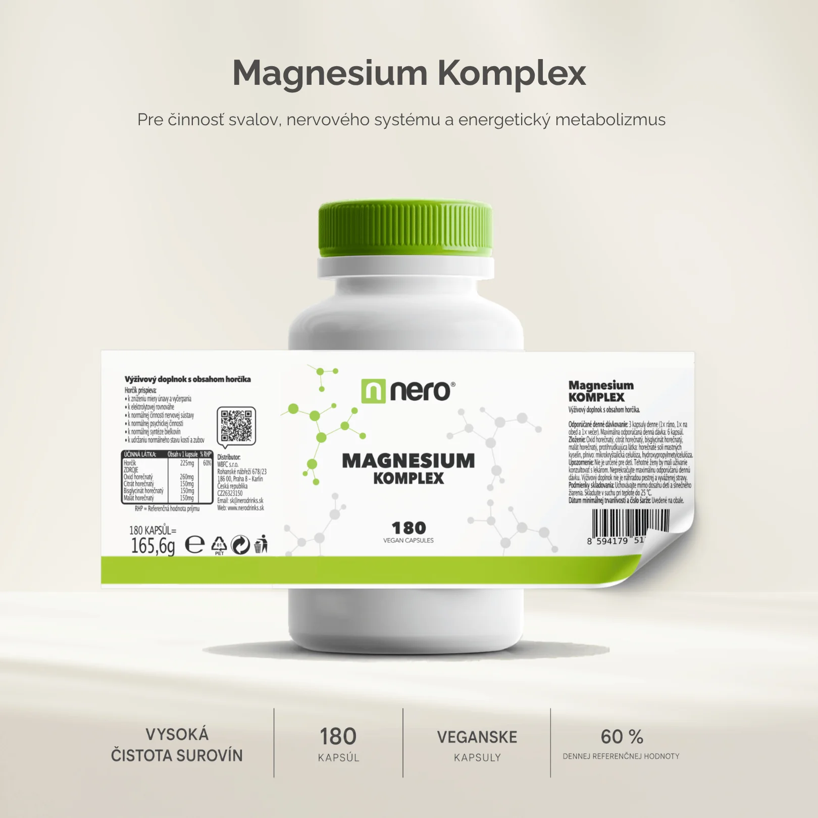 NERO Magnesium Komplex 180 kapsúl