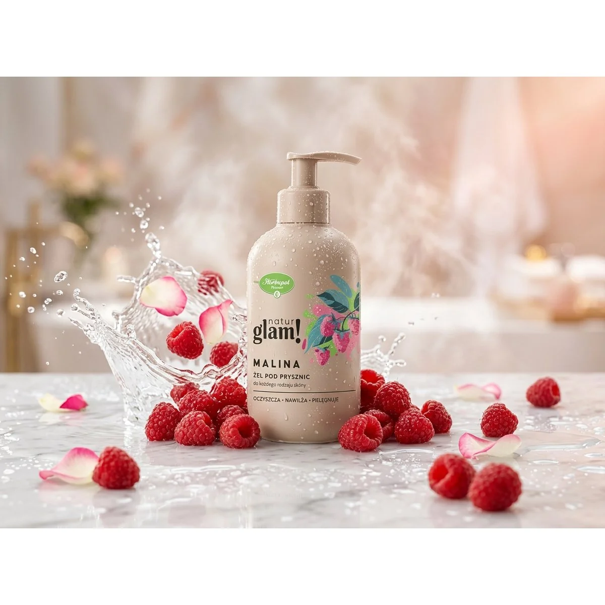 NaturGlam Malinový sprchový gél 300 ml