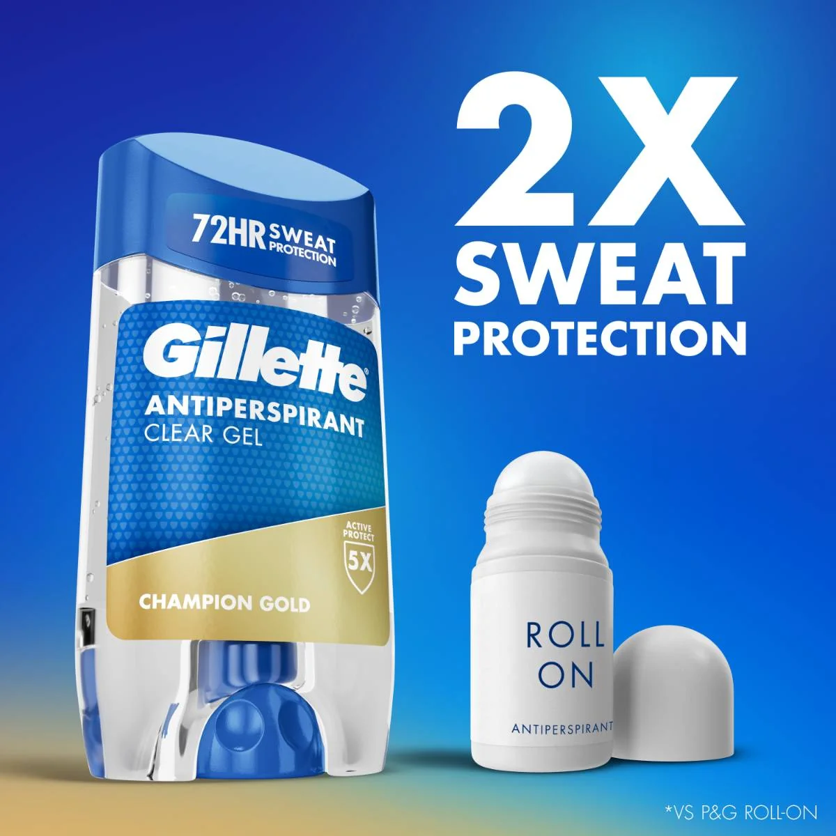 Gillette Champion Gold Pánsky gélový antiperspirant 70 ml