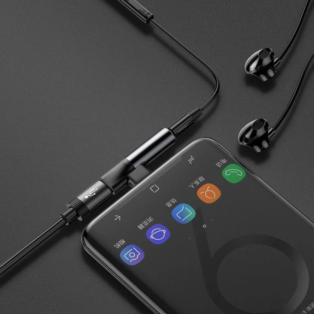 Audio Converter L41 adaptér z USB-C na USB-C port + 3,5 1 x adaptér, čierna