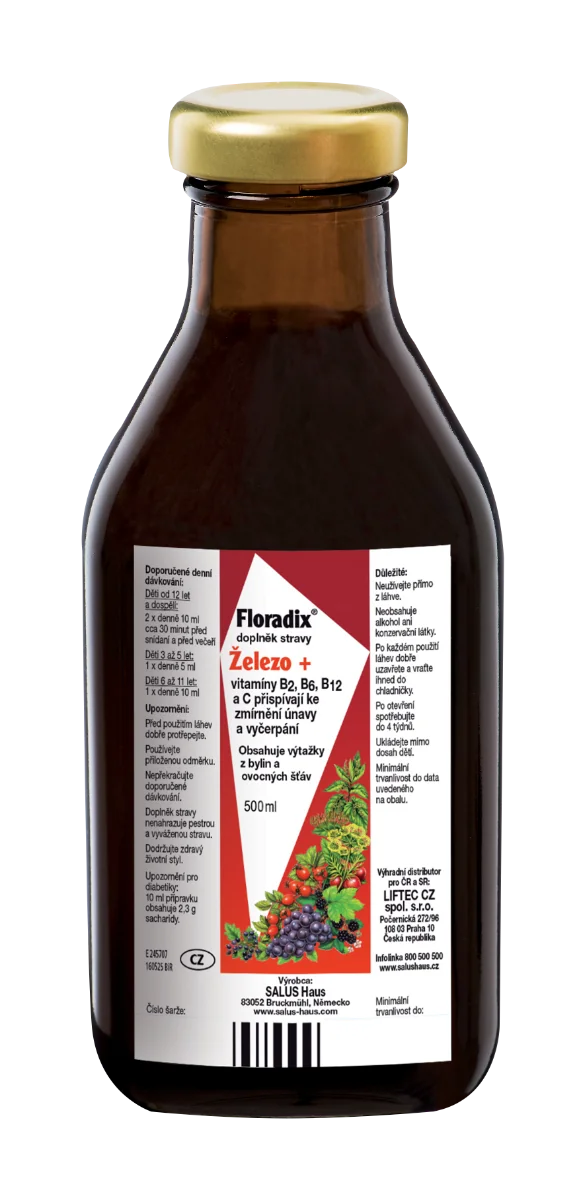 SALUS Floradix Železo + 1×500 ml, tekutá forma