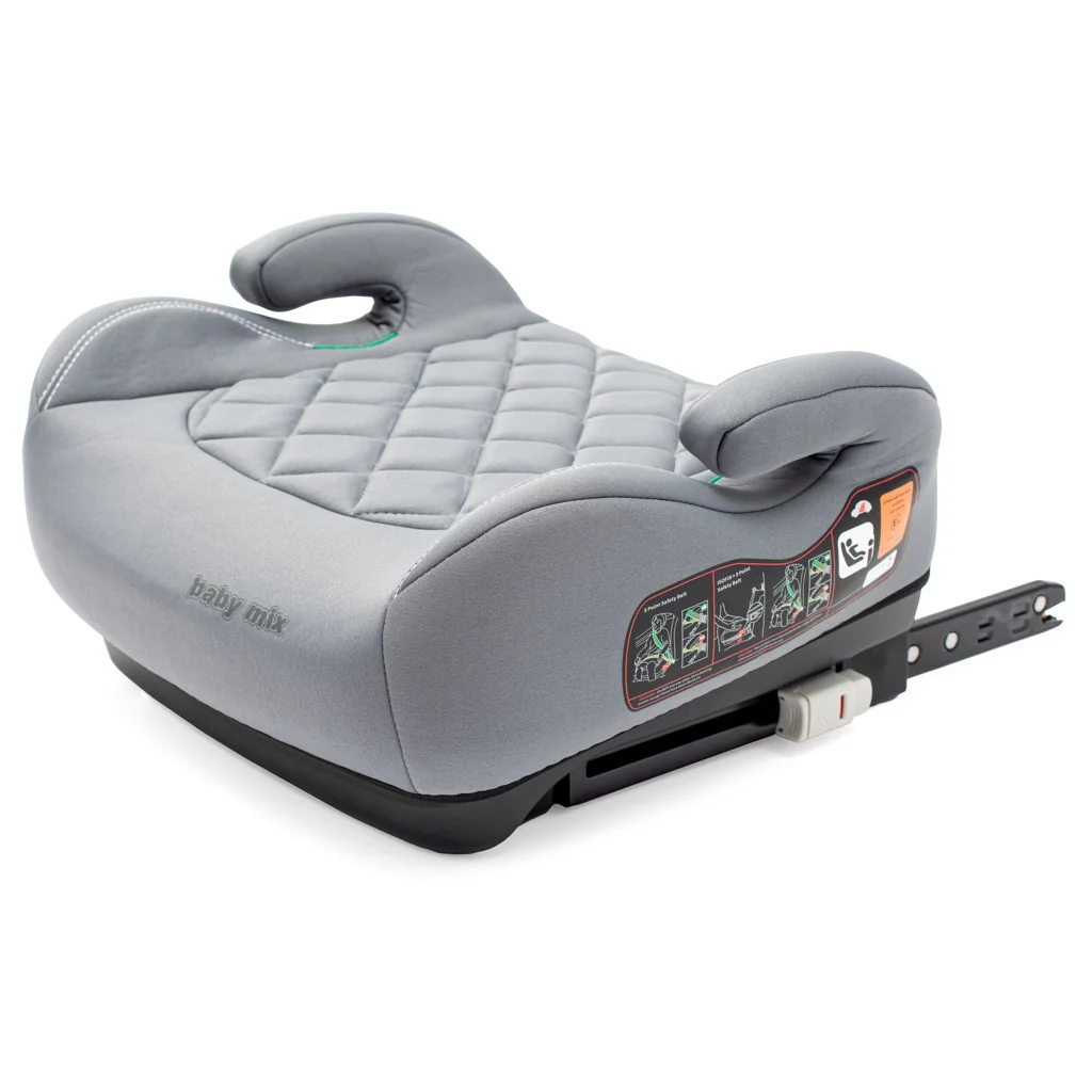 Autosedačka-podsedák BABY MIX HERO Plus ISOFIX I-SIZE grey 2025 ,