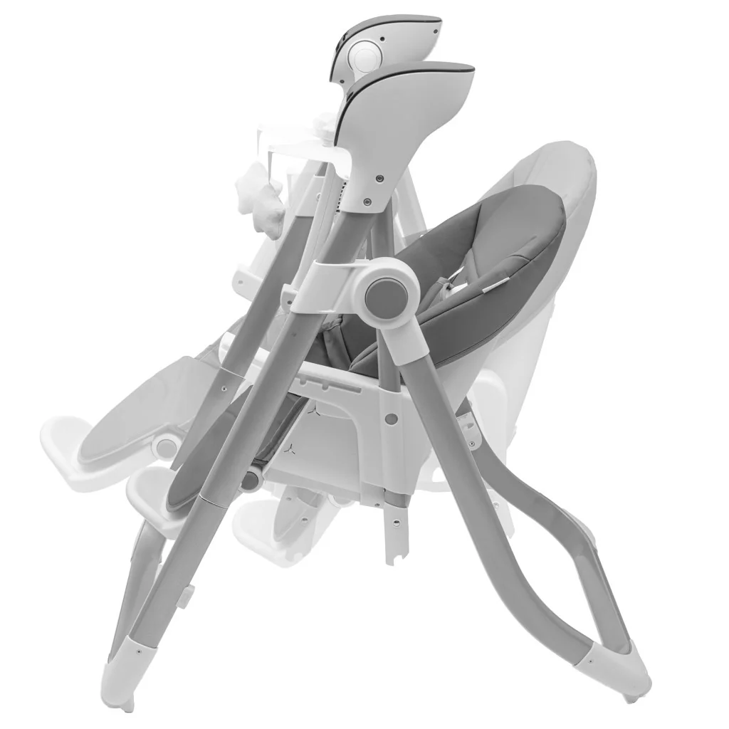 Detská jedálenská stolička 2v1 pre deti SMART New Baby grey ,