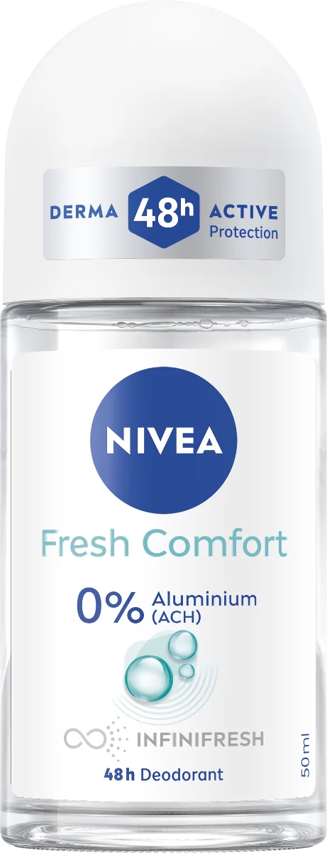 NIVEA Guľôčkový Deo Fresh Comfort 1×50 ml, 48 h výdrž