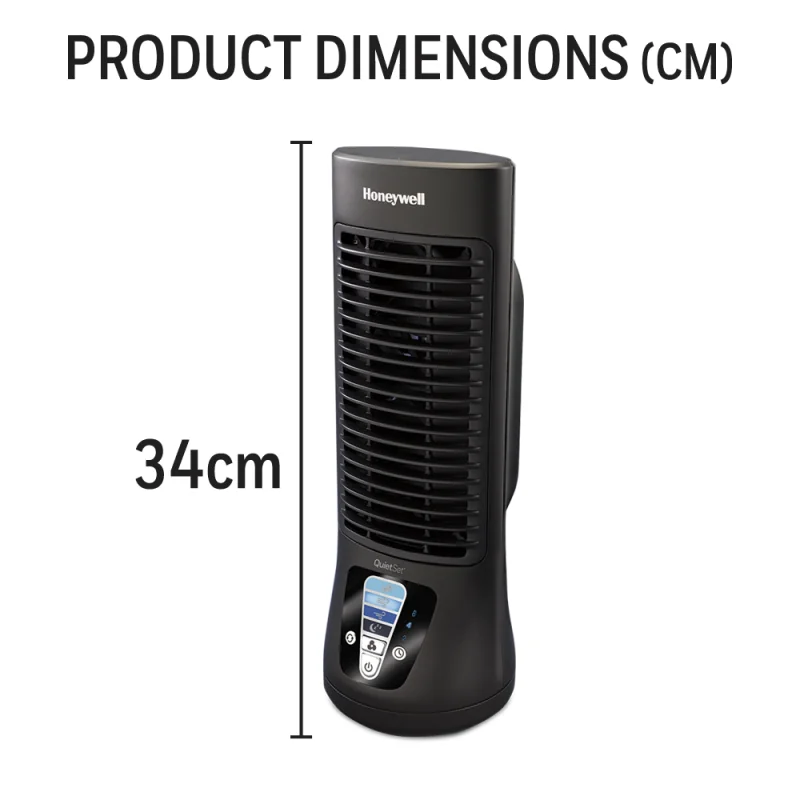 Honeywell HTF210BE4 QuietSet stolový ventilátor, čierny