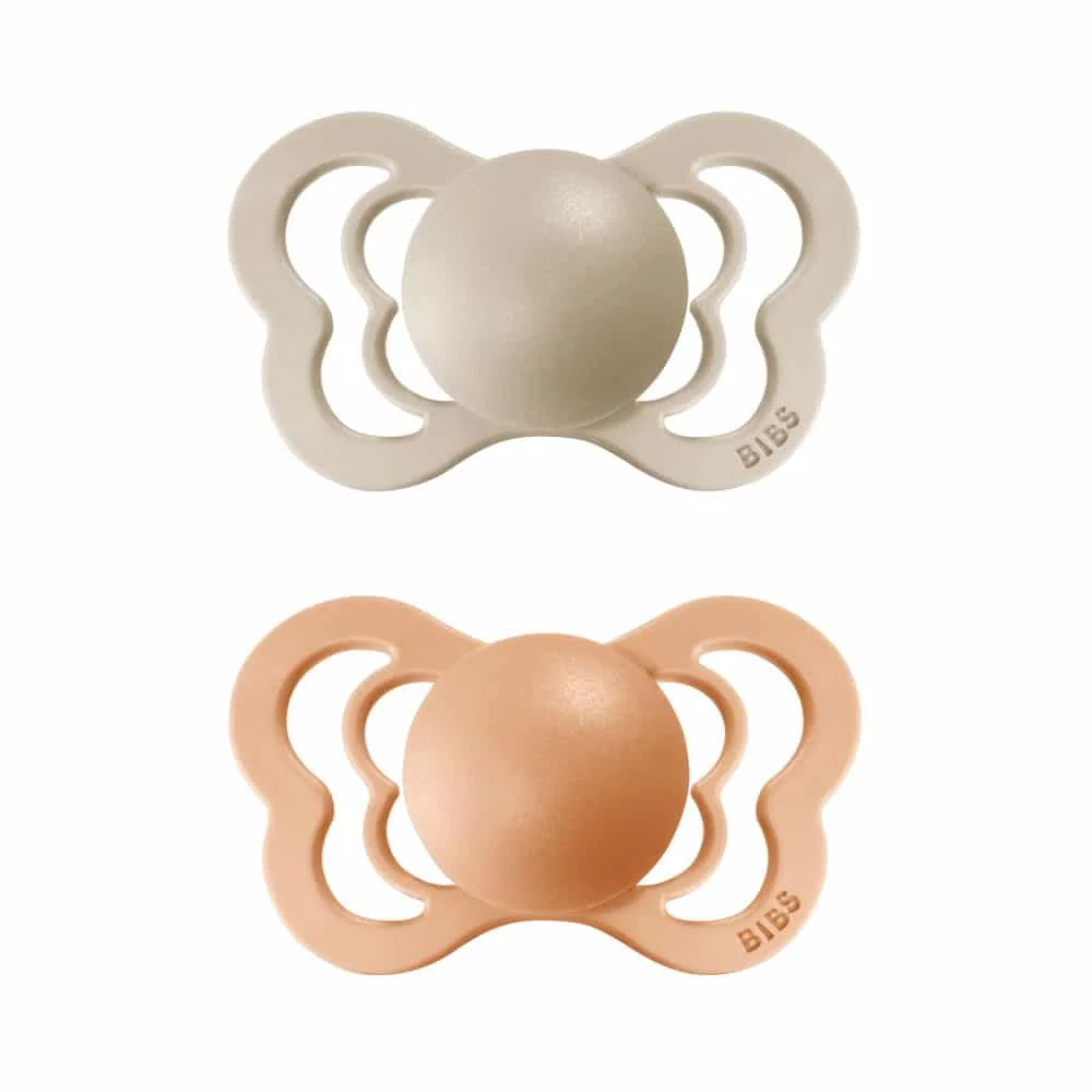 BIBS Couture ortodontické cumlíky z prírodného kaučuku 2ks veľkosť 1 - Vanilla / Peach