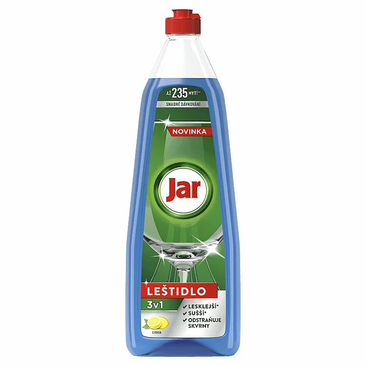 Jar Leštidlo 3 V 1 Pre Lesklejší A Suchší Riad Bez Škvŕn, Citrónová Vôňa, 710 ml 1×710ml, leštidlo