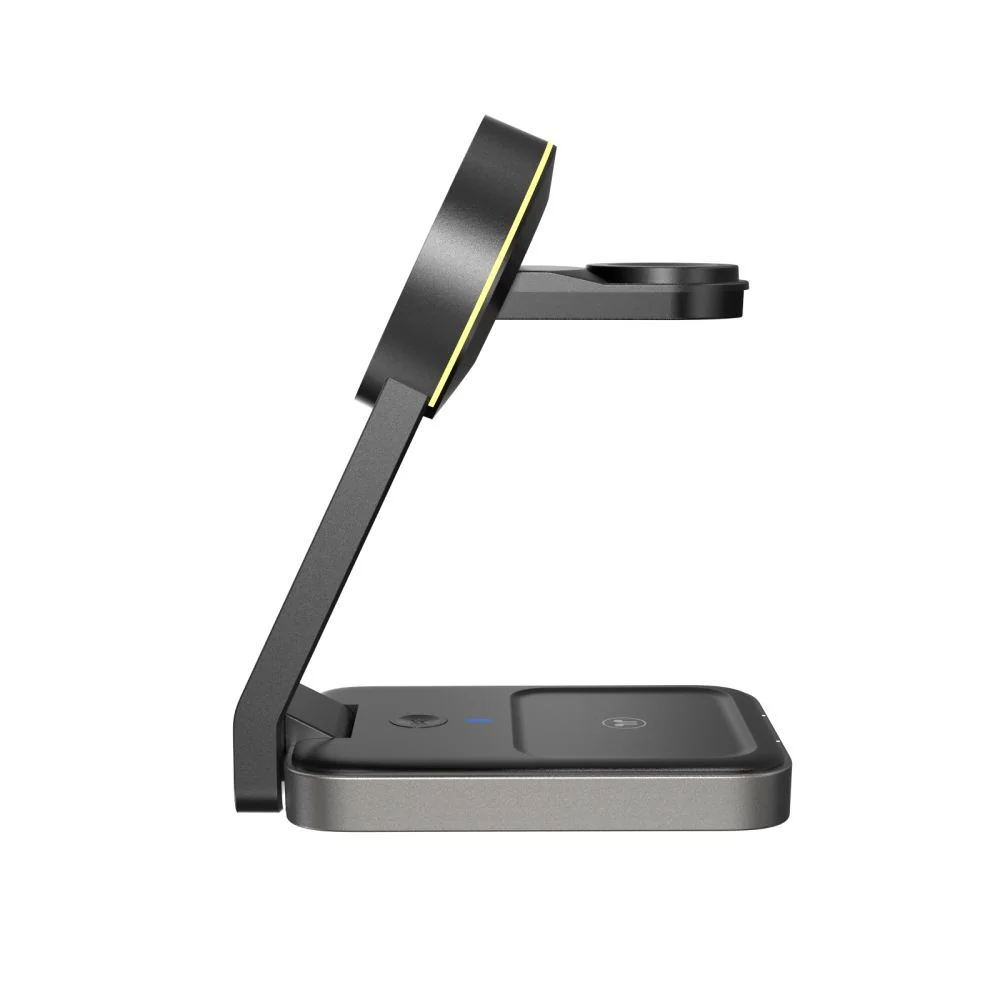 Tech-Protect A28 MagSafe bezdrôtová nabíjačka na mobil / Apple Watch / Airpods, čierna Airpods, čierna