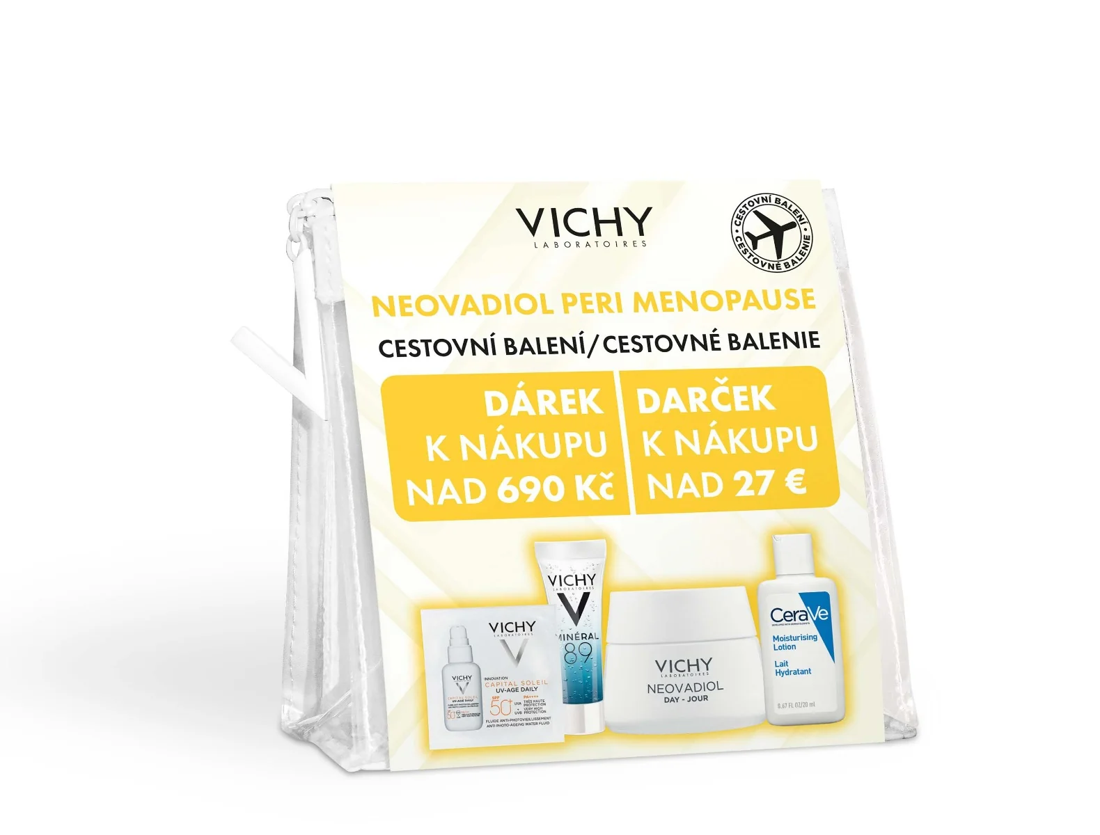 Vichy Darčeková taštička s rutinou starostlivosti o pleť Neovadiol v období menopauzy. Pleť sa stáva vyplnenejšia s menj vráskami 1×1 set