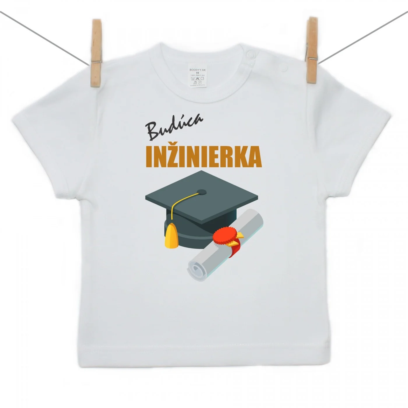 Boodyy Tričko s krátkym rukávom Budúca inžinierka Veľkosť: 98