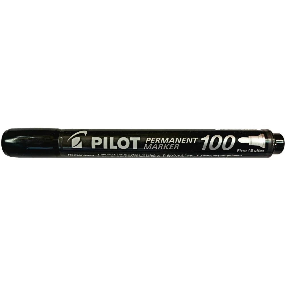 Permanentný alkoholový popisovač 100 1mm čierny 10ks-Pilot