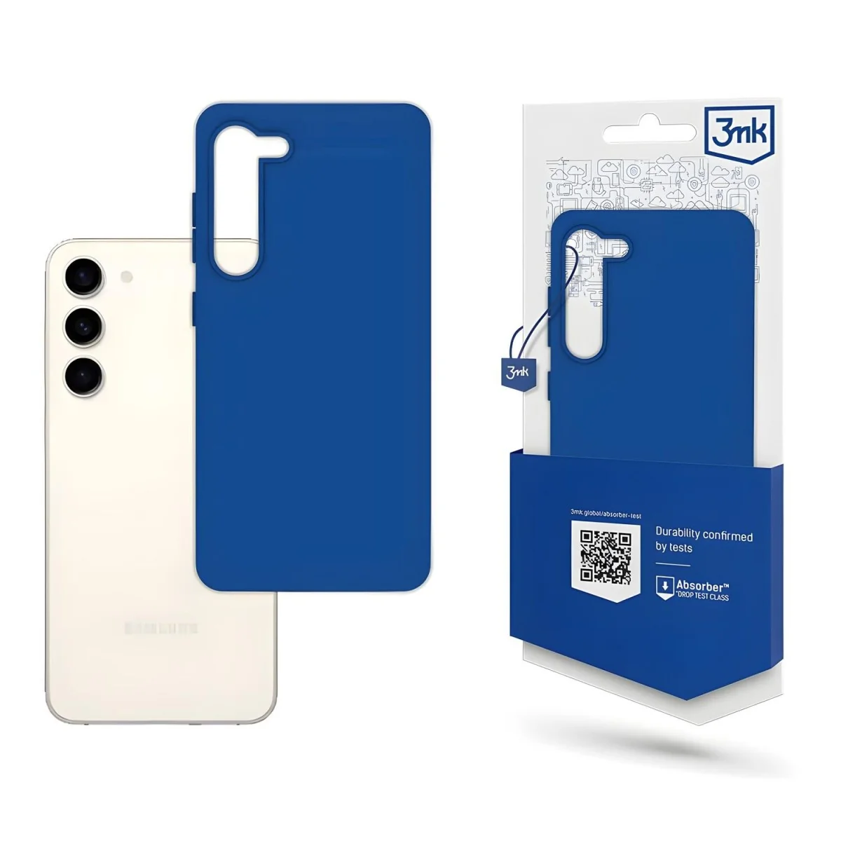 Modré puzdro pre Samsung Galaxy S23 3mk Matt Case - Odolné