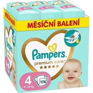 Pampers Premium MBP S4 174ks (9-14kg) 1×174 ks, plienky