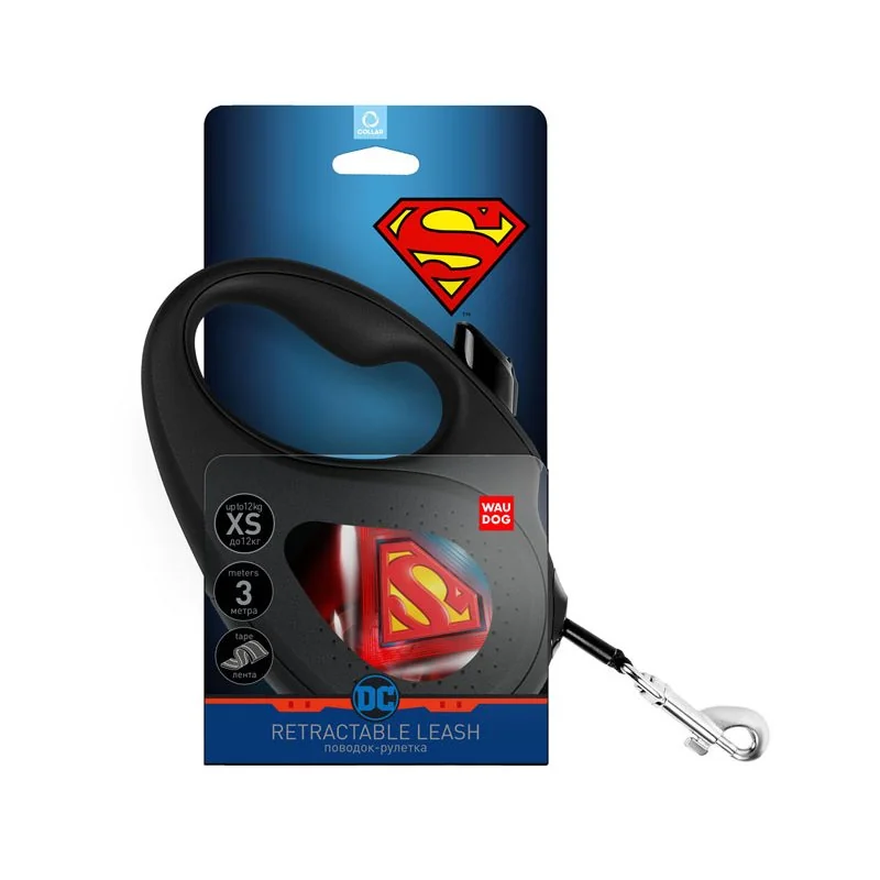 Samonavíjacie vodítko pre psa Superman, Veľkosť: XS