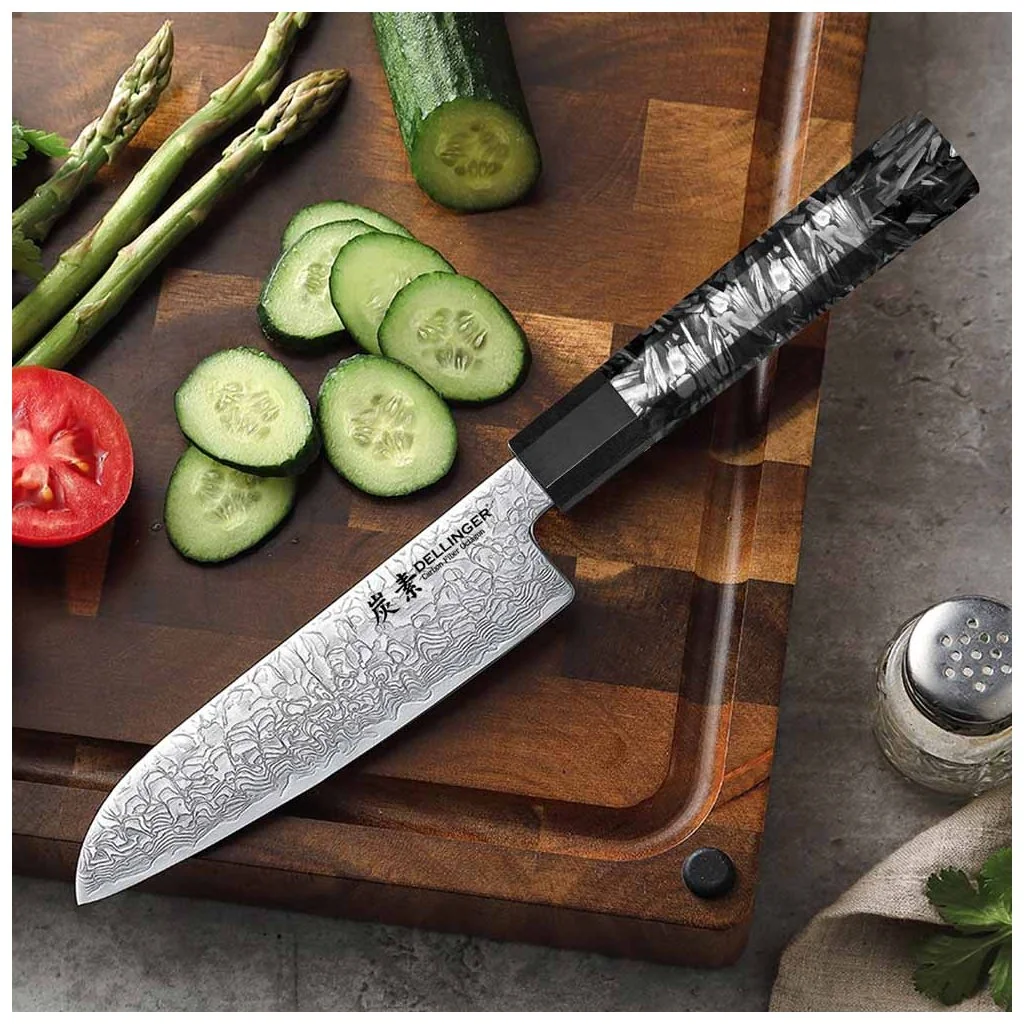 Nôž Dellinger KO-Santoku 140 mm Carbon Fiber Octagon®