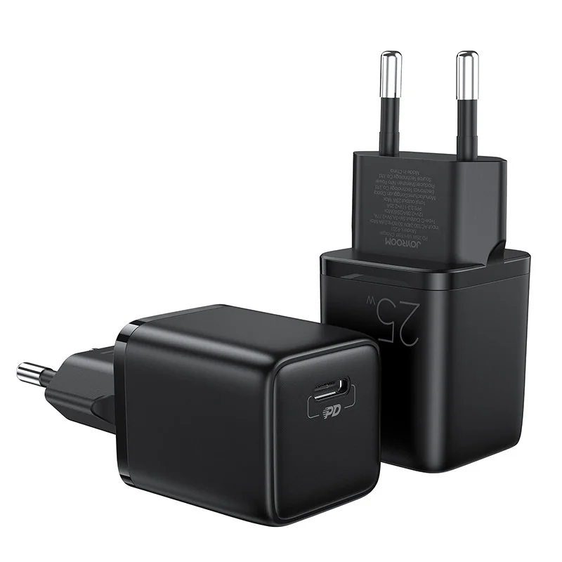 Joyroom Mini Fast Charger sieťová nabíjačka USB-C 25W 3A, čierna