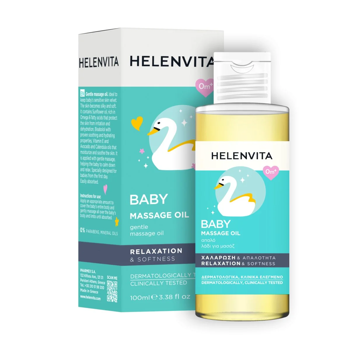 Helenvita Detský masážny olej 100 ml pre citlivú pokožku