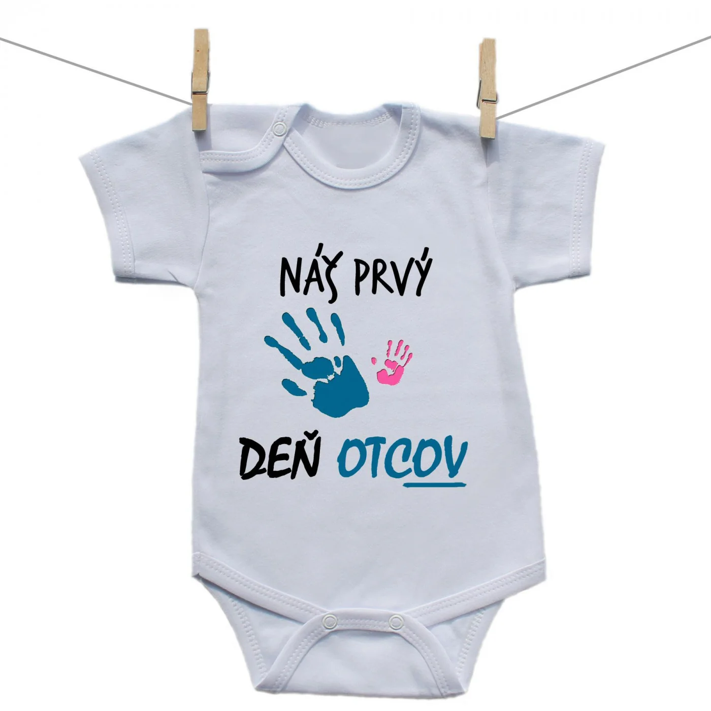 Boodyy Body s krátkym rukávom Náš prvý deň otcov (dievča) Veľkosť: 98