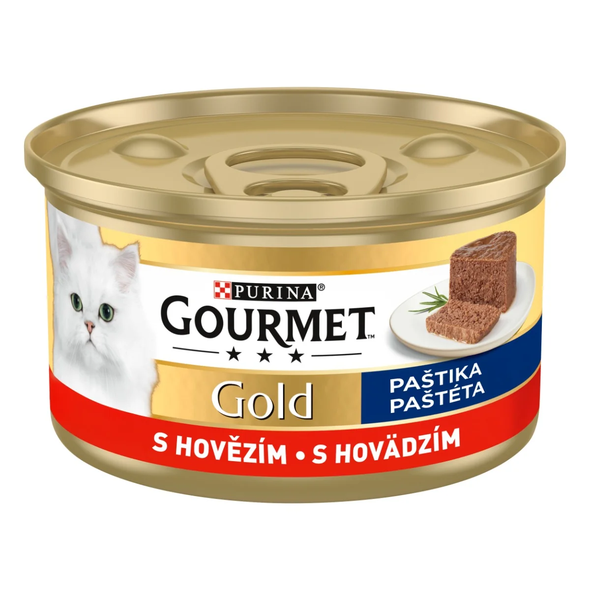 Gourmet Gold konzerva pre mačky hovädzie paštéta 85 g 1×1 ks
