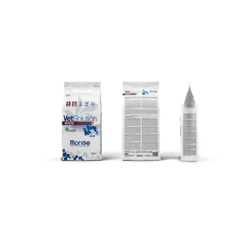 MONGE VetSolution Dog Hepatic 2kg diétne suché krmivo pre psov na podporu funkcie pečene v prípade chronického zlyhania pečene