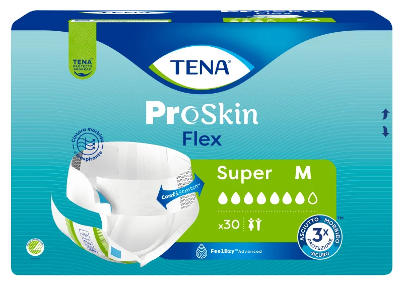TENA Flex Super L inkontinenčné nohavičky s rýchloupevňovacím pásom (inov.2022) 1x30 ks