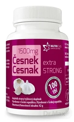 NUTRICIUS Cesnak extra STRONG 1×100 tbl, výživový doplnok