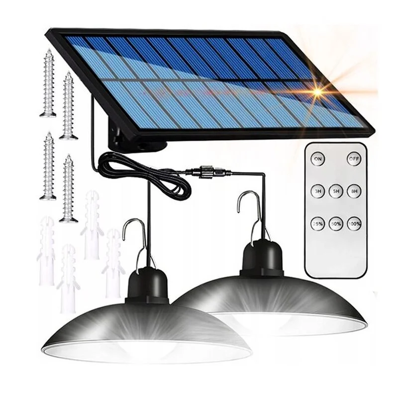 MG Double Lamps solárna lampa 1200mAh, čierna