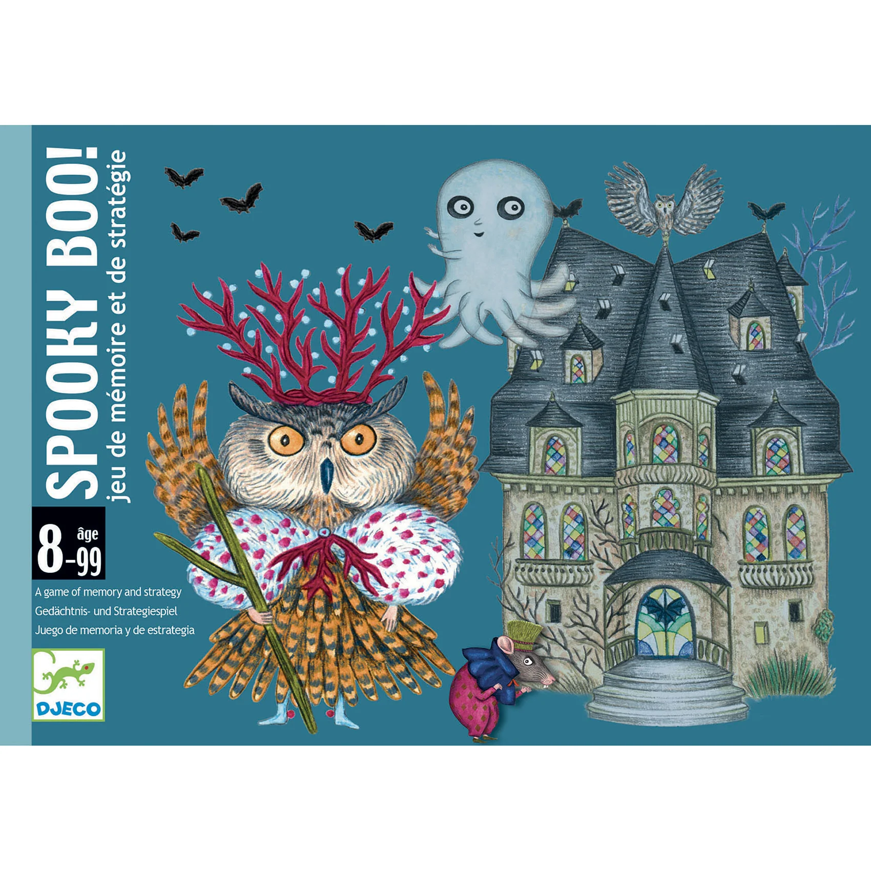 Djeco - Hra Spooky Boo - Kartová strategická pamäťová hra