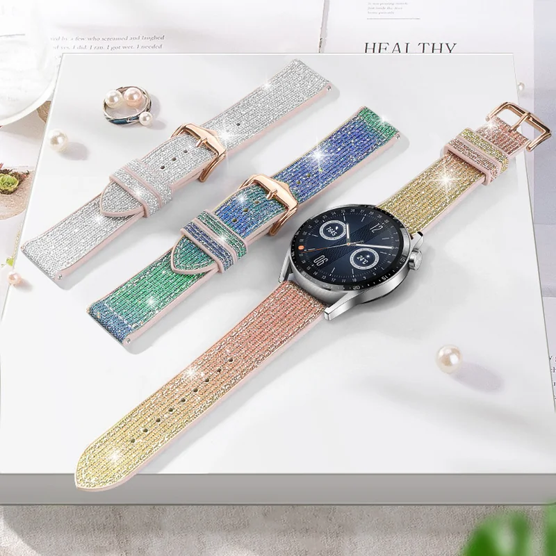 BStrap Glitter remienok na Xiaomi Amazfit GTR Mini silver yellow