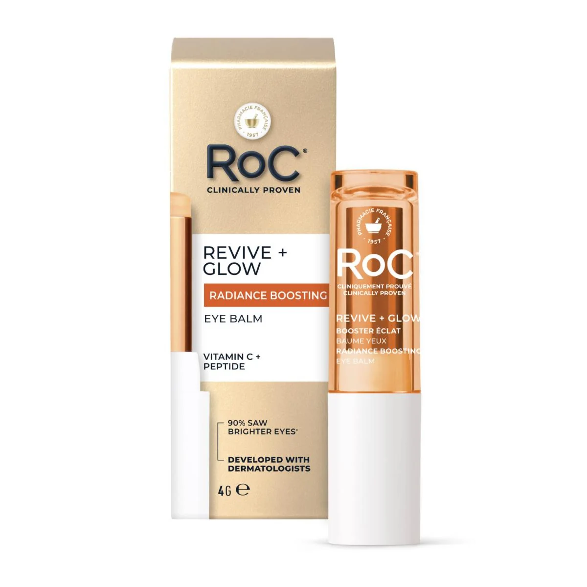 RoC Multi Correxion Revive + Glow očný balzam v tyčinke, 4 g 4 g