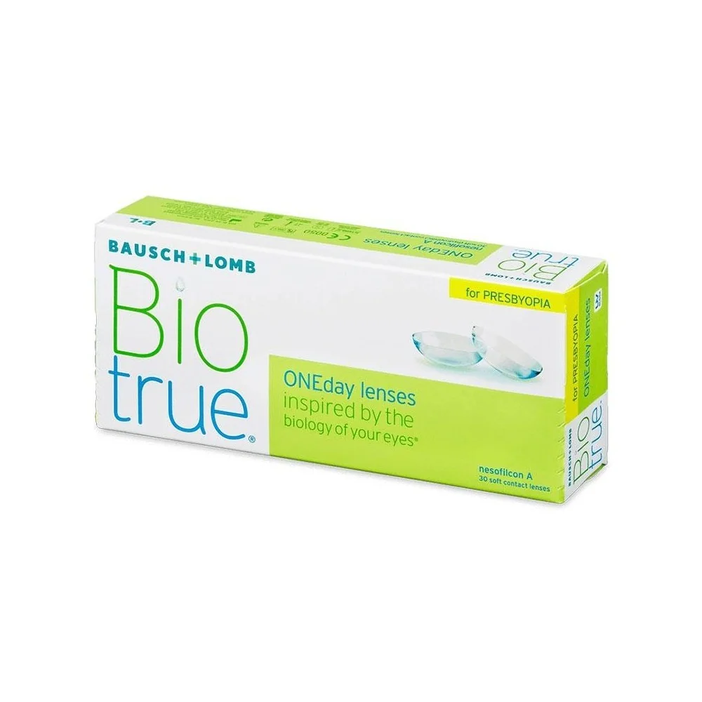 Denné Biotrue ONE Day for Presbyopia (30 šošoviek) Dioptrie: -4, Zakrivenie: 8.6, Adícia: Med