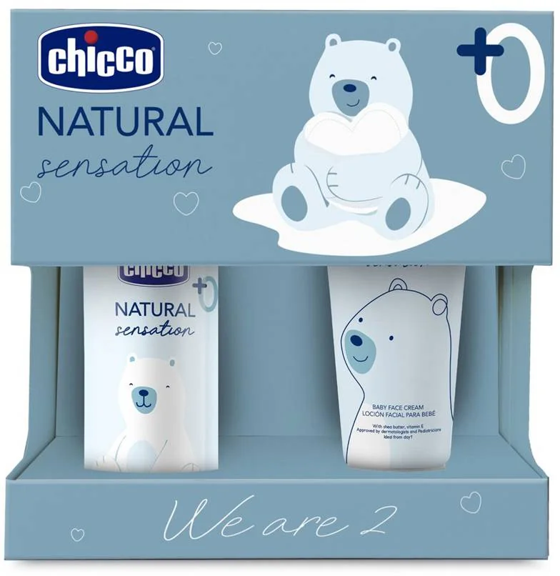 CHICCO Set darčekový kozmetický Natural Sensation - We Are Two 0m+ 1×1 set, kozmetická darčeková sada