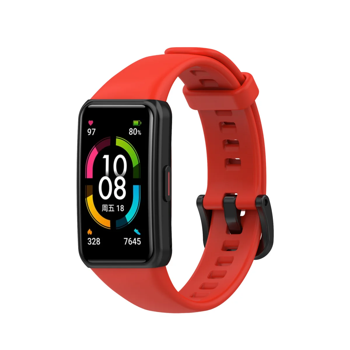 BStrap Silicone remienok na Honor Band 6 / Huawei Band 6 red