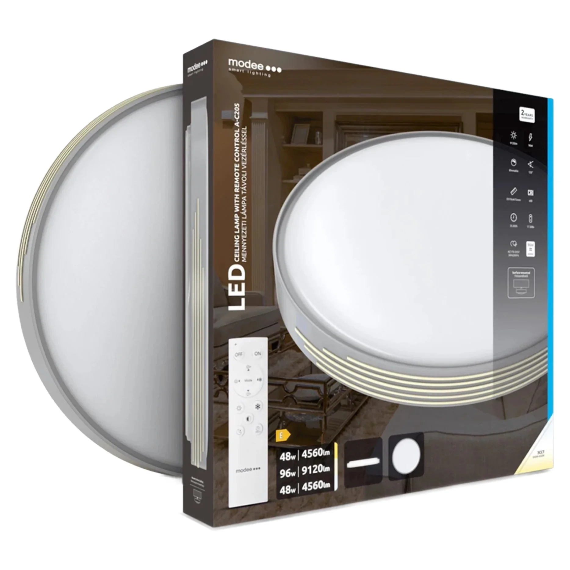 Modee LED stropné svietidlo 96W + diaľkové ovládanie 9120 lumenov