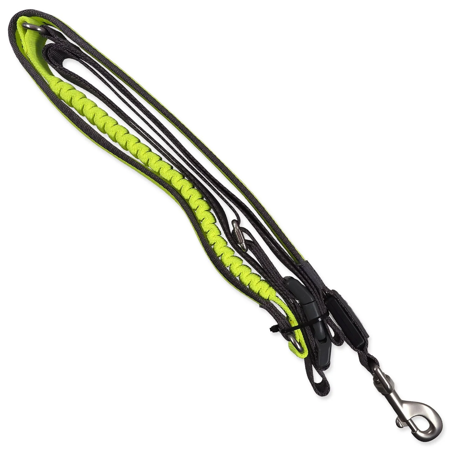 Vodítko Dog Fantasy USB LED nylonové bežecké zelené 2,5x180-250cm