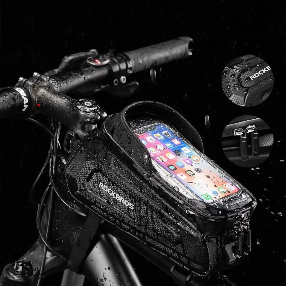Rockbros B68-1 cyklistická taška 1.5L, čierna