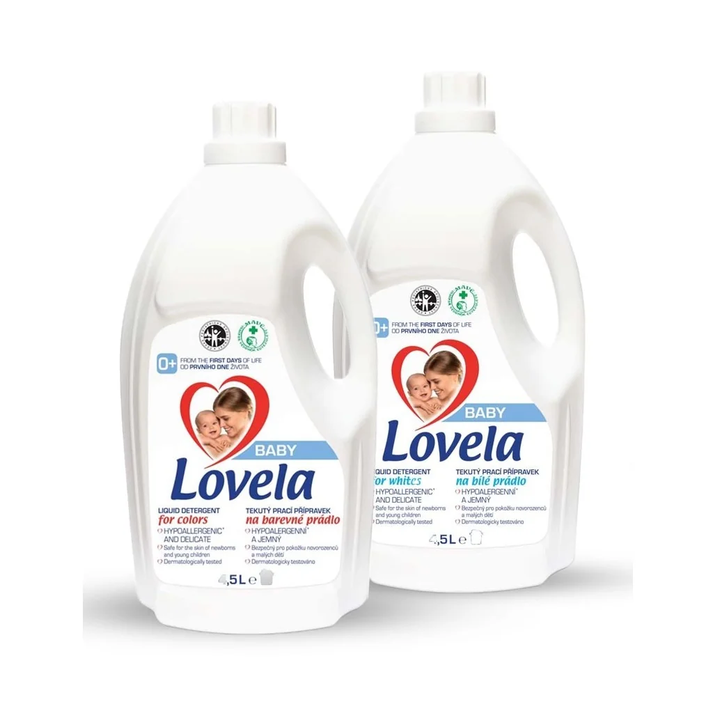 Baby tekutý prací prípravok na bielu 4,5l + farebnú bielizeň 4,5l  (100 praní)