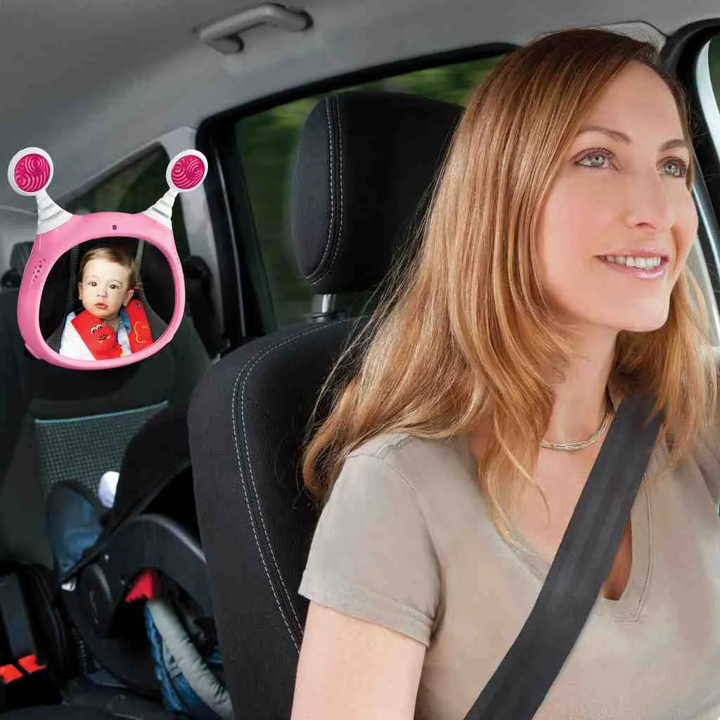 BENBAT Zrkadlo do auta aktívne s melódiami Oly Pink 0m+ 1×1 ks, detské zrkadlo