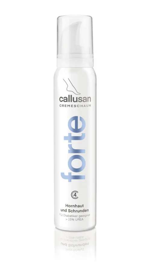 Krémová pena na stvrdnutú a praskajúcu pokožku na pätách Callusan FORTE, 125 ml