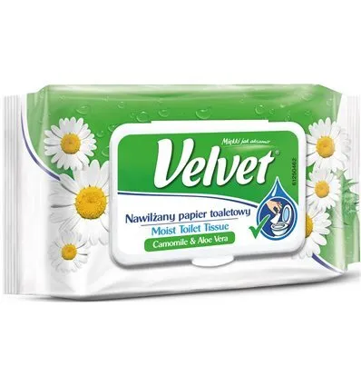 Velvet Harmanček & Aloe Vera Vlhčený toaletný papier