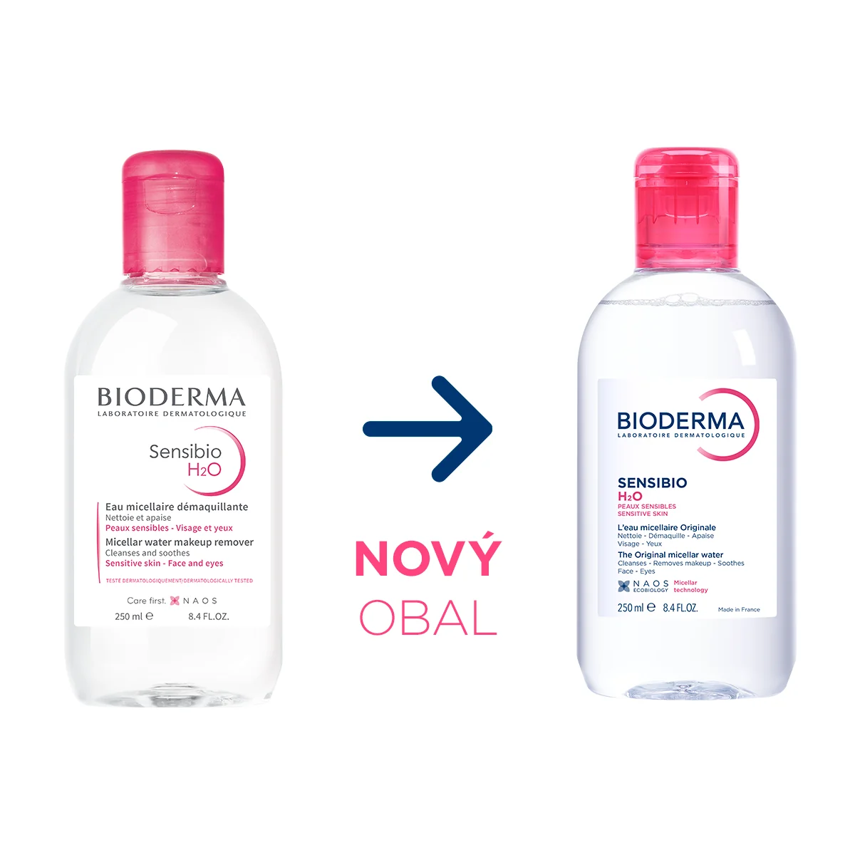 BIODERMA Sensibio H2O 1×250 ml, originálna micelárna čistiaca voda pre každý typ pleti