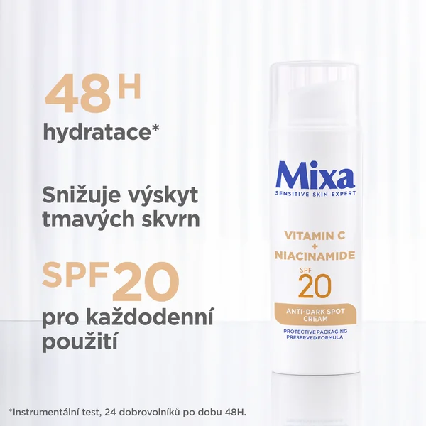 Mixa krém proti tmavým škvrnám SPF 20 1×50 ml, krém proti tmavým škvrnám